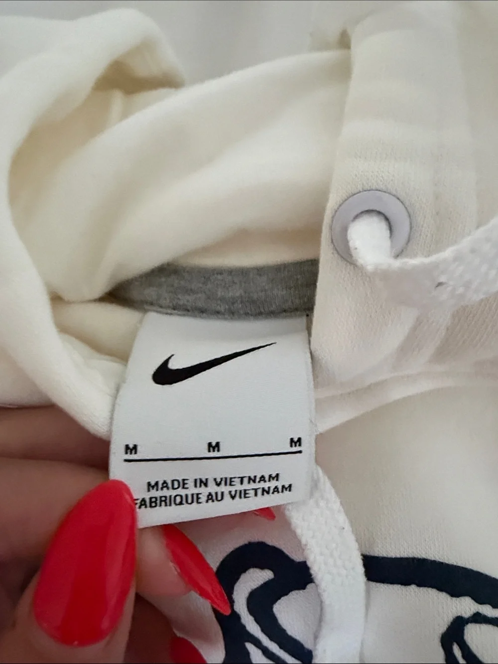 University of Michigan Nike Hoodie White Size Medium with Vintage Logo